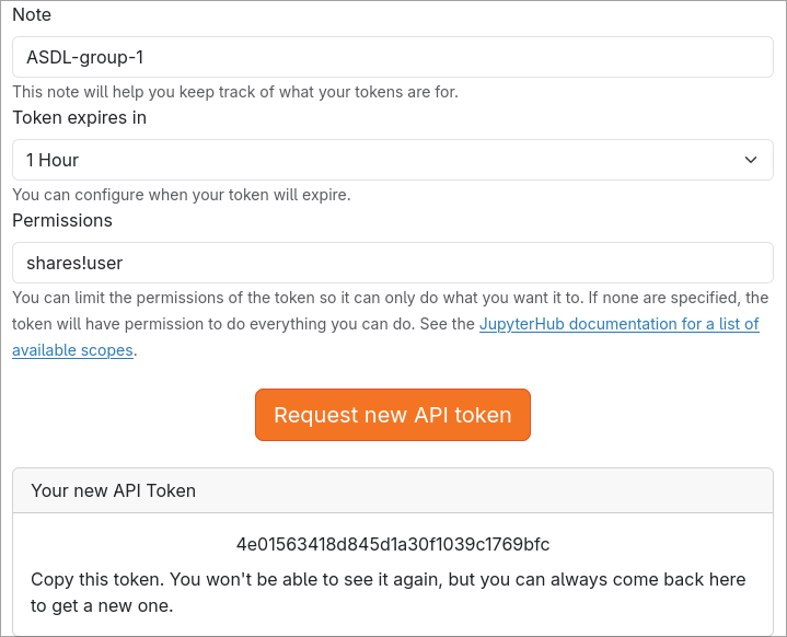 Token Generation Example